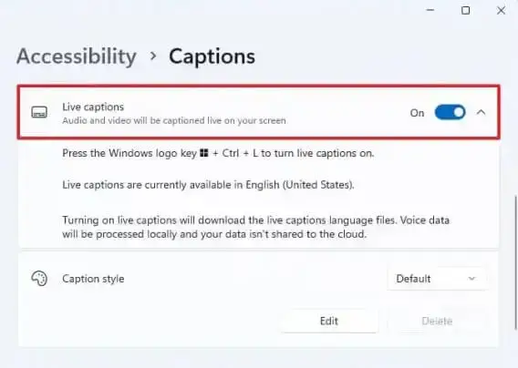 Disable Windows 11 Live Caption Popup When Locking Your PC