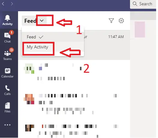 How to Find the '/Activity' or 'My Activity' Option in New Teams