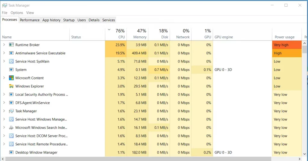 High CPU Usage Due to Antimalware Service Executable on Windows 10