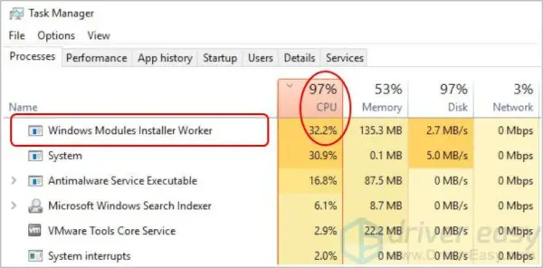 Windows Modules Installer Worker - High CPU Usage