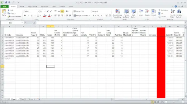 delete empty rows in excel